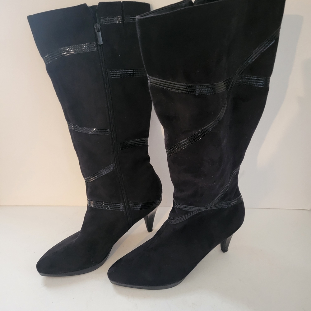 Impo Black Heeled Boots with Stylish Accents